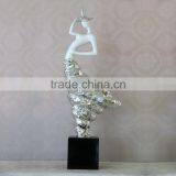 Modern Style White Resin Naked Dancing Lady Sculpture thumbnail-1