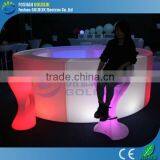 GLACS Control RGB True Color Changing Glowing LED Bar Table/LED Bar Counter/High Tables with Stools