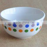 13cm Porcelain Ice Cream Bowl With Circled Top Edge and Decal thumbnail-1