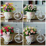 White Tricycle Bike Design Flower Basket Storage Container DIY Party Weddding Casamento Decoration Supplies thumbnail-1