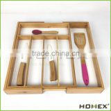 Bamboo Kitchen Drawer Organizer/Cabinet Organizer Divider/Homex_BSCI