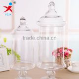 Europe type transparent glass candy cans High candy jar, wedding wedding furnishing articles, receive tank