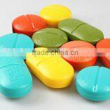 Pinky Color PP Round Portable Travelling 4 Compartment Pill Case thumbnail-4