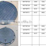 Round Square Ductile Iron Cast Iron Manhole Cover and Frame Grating EN124 B125 C250 D400 thumbnail-2