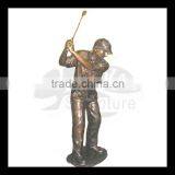 high quality monkey golfing statue