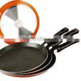 Non Stick Aluminum Flat Frying Pan With Hand thumbnail-1