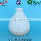White Glazed With Wooden Bottom Chinese Ceramic Vase for Decoration thumbnail-3