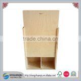 Unfinished Pine Wooden 2 Bottle Wine Box Storage Jewellery Rope Chest Lid-cn thumbnail-1