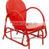 VIBRANT RED RETRO METAL TULIP SINGLE GLIDER thumbnail-1