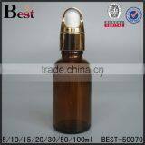 Best Sellers Cosmetic Packaging Essential Oil Amber Glass Dropper Bottle With Basket Dropper Fancy Glass Dropper Bottle thumbnail-1