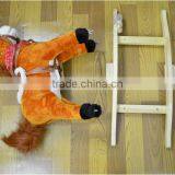 Pink Color Wooden Rocking Horse for Kids Cheap on Sales thumbnail-6