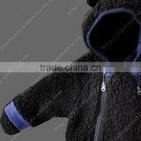 Infant's Knitted Faux Fur Pramsuit Black Bear Unisex Baby Clothes thumbnail-4