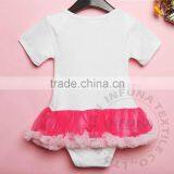 2015-2016 Hot Sale Blank Cotton Short Sleeve Baby Tutu Romper thumbnail-2