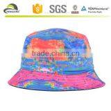 Custom Tie Dyed Custom Made Floral Printing Bucket Hat thumbnail-3