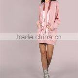 100% Cotton Oversized Satin Drawstring Hoodie With Pocket Front Rose Plain Longline Sweatshirt Drop Shoulder thumbnail-6