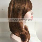 Women Brown Natrual Straight Wigs European Virgin Hair Wigs Lace Front Jewish Wigs thumbnail-3
