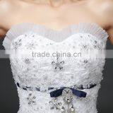 MGOO Customised Ball Gown Floor Length Wedding Dress For Women Christian Wedding Dress Lace Sleeveless Elegant thumbnail-4