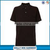 Black Cotton Classic Uniform Polo Shirt for Men thumbnail-1