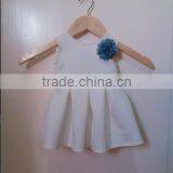 Boutique Girls Wedding Dress Party Wear Baby Soild White Cotton Dresses Wholesale Kids Clothing thumbnail-1