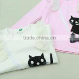 Cartoon Cat Print Children Long Sleeve Lovely Kids Brand t Shirt thumbnail-3