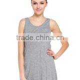 2017 Cheapsale China Supplier Blank T-Shirt Loose Solid Color Summer Casual Women Dress thumbnail-5