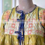 Beautiful Kantha Kediyu Style Jacket in Vintage Colors ~ Medium thumbnail-3