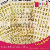 Custom Gold Stamp Sticker Cheap Alphabet Shape Sticker DIY Creative Sticker thumbnail-1