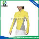 New Style Contrast Color Thumb Hole Lady Golf 1 4 Zip Pullover Sweatshirt thumbnail-2