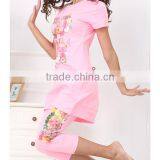 WHOLESALE CUSTOM-MADE S/S TOP+LEGGING CVC PRINTTING DESIGN PAJAMAS FOR WOMEN thumbnail-2