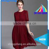 Half Sleeve Black Chiffon Long Dress thumbnail-1
