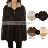 Monogrammed Personalized Ladies Winter Frosted Soft Uplander Sherpa Pullover thumbnail-3