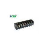 Pitch 7.62mm 300V 15A Barrier Terminal Block 2P-24P With Right Angle Wire Inlet