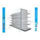 Metal Retail Supermarket Display Shelves Two Sided Wall Display Shelf