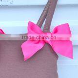 2016 Fashion Wholesale Clothes Baby Girls Lace Trimmings Boutique Outfits Sleeveless Bow Cotton Romper Sets thumbnail-2