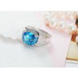 S925 Sterling Silver Platinum Plated  Spinel Ring