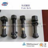 Rail Fish Bolt for Railway Fastening System, Track Bolt High Tensile, Railroad Construction Fastener Bolt,Hex/oval Head Bolt