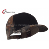 Black Two Tone Mossy Oak Camper Cap / Camouflage Baseball Hats With Cotton and Polyester