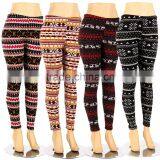 Plus Size Fur Lined Leggings Tribal Winter Print Thick Stretch Pant 1X 2X 3X 4X thumbnail-1