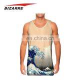 2017 Custom Sublimated Training Cotton Mens Slimming Singlet thumbnail-1