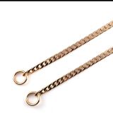 Small size iron decorative chain gold plated curb link chain strap