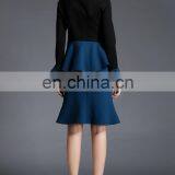 2016 Blue Boutique Two Piece Flouncing Dress Mature Female Dress Set Wholesale thumbnail-3