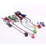 Crackle Wired Earphones 3.5mm Serpentine Braided Cable Headset With Mic for Intelligent Mobile Phone thumbnail-1