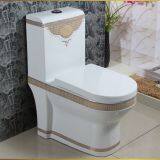 Bathroom One Piece Color Toilet With New Golden Design