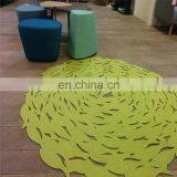 High Quality Lase Cut Green Office Different Shapes Wool Felt Modern Area Rug for Whole Sale thumbnail-4