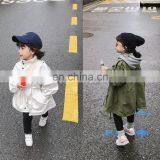 2020 Winter Children's Girls Solid White Green Coat thumbnail-1