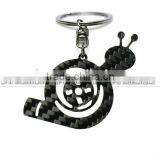 Desirable Popular Carbon Fiber Turbo Snail Smooth Key Ring