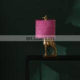 America Customised Giraffe Animal Resin Base Small Gold Desk Lights for Home Hotel Decoration thumbnail-2