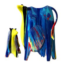 Nordic Style Abstract Resin Splash-Color Ox Decoration Creative Animal As Furnishing Craft Ornaments For Home Decor