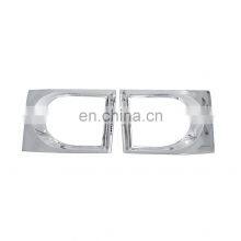 China Supplier Truck Chromed Headlight Cover Head Lamp Frame For Isuzu 700P