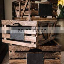 Vintage Home Garden Stacking Wooden Rustic Wood Crate thumbnail-2